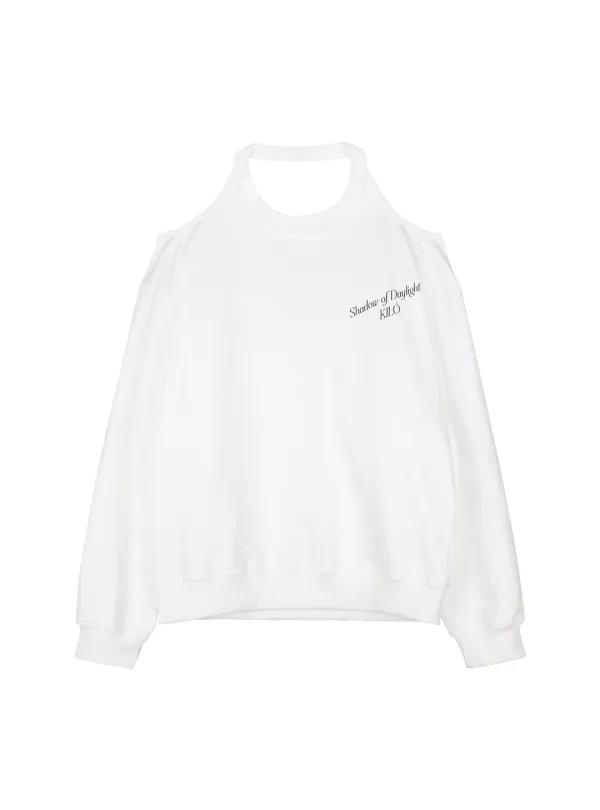 BACKLESS SWEATSHIRT (WHITE)