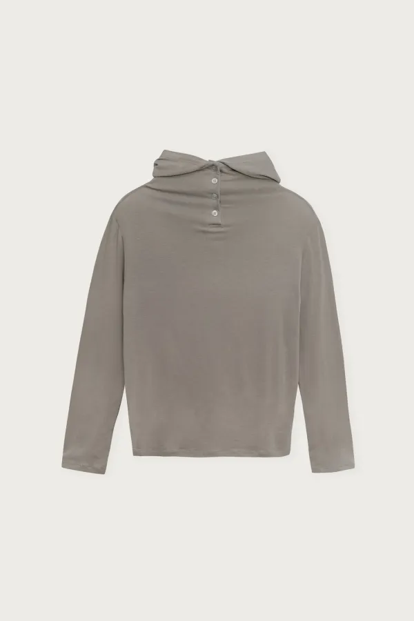 BUTTON HOODED TOP MOON