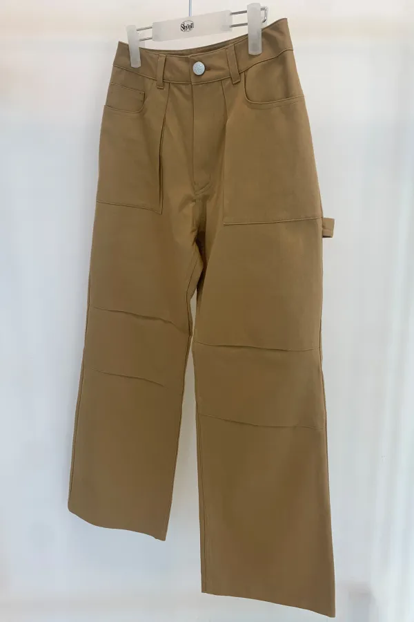 Out-Pocket Carpenter Pants (Olive Beige)