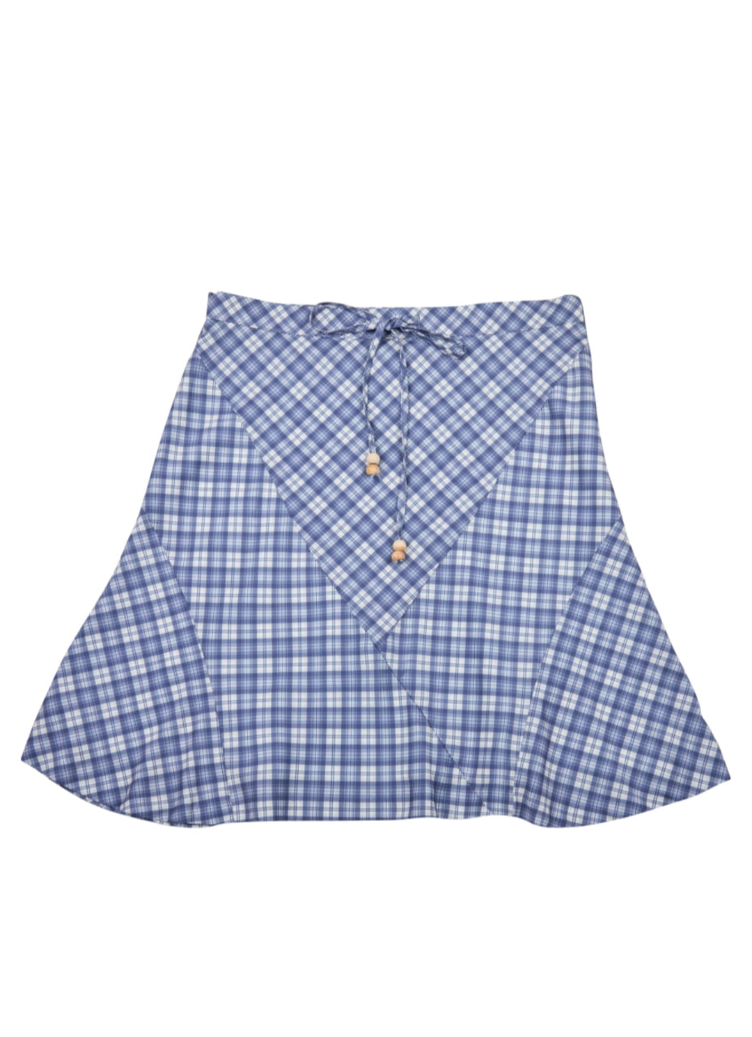 온무드 VENICE CHECK MIDI SKIRT - NAVY BLUE 상품 이미지 3
