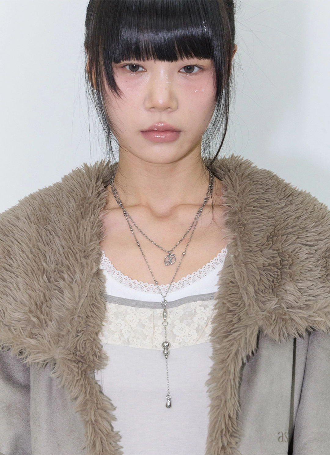 애즈온 GLINT LAYERED NECKLACE / SILVER 상품 이미지 2