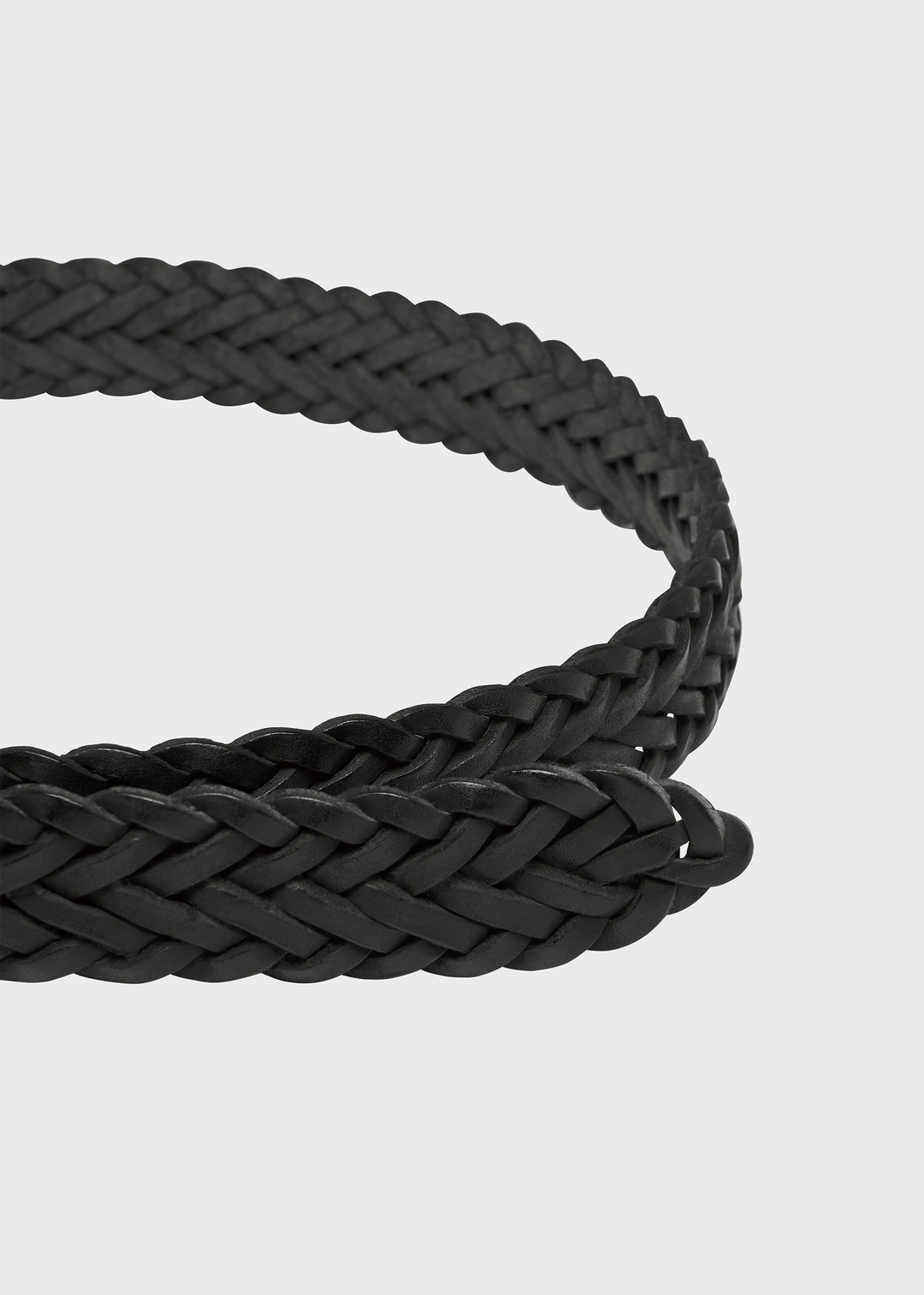 프랙티컬 앤 리얼리스틱 Classy Woven Leather Belt Black 상품 이미지 2