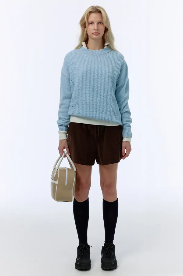 [24FW clove] Knit Pullover (Sky Blue)