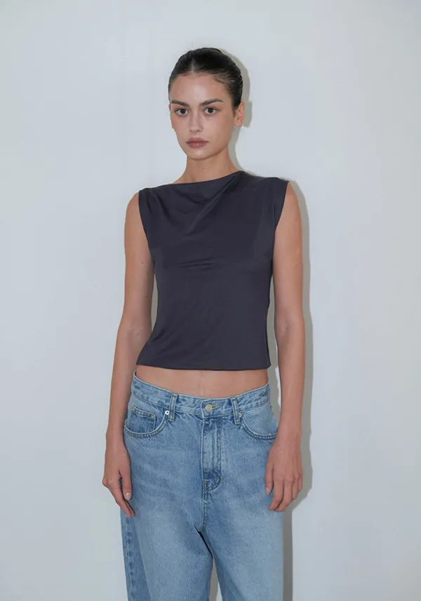 [5차 리오더] Unbal Sleeveless (Charcoal)