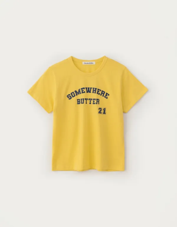 21 Square Logo Top - Yellow