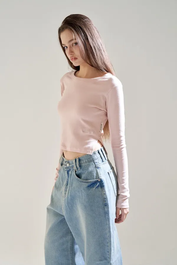 MONO ROUND NECK LONG SLEEVE PINK