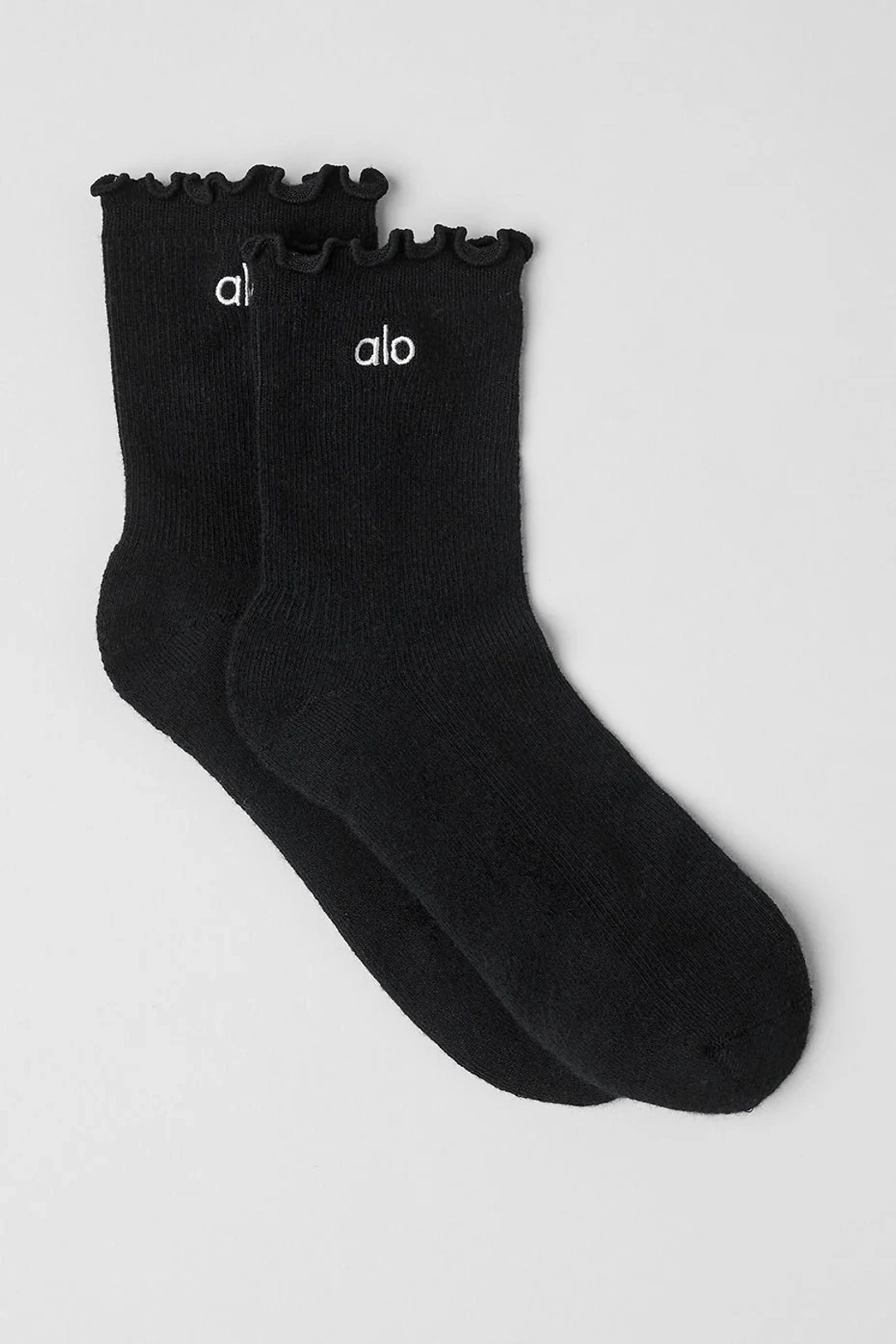 알로요가 Women's Lettuce Edge Sock - Black 상품 이미지 1