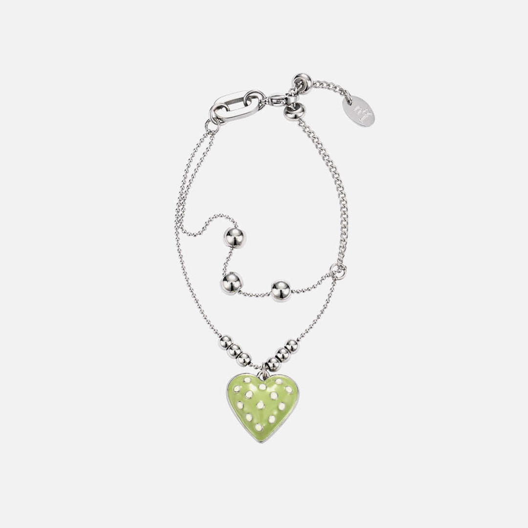 엔프프 dot heart bracelet-olive 상품 이미지 2