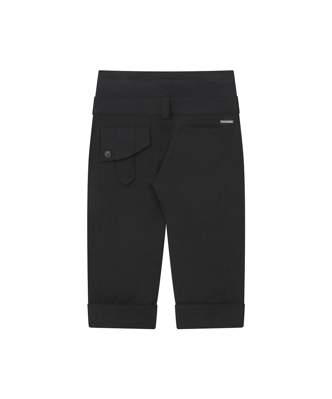 미세키서울 [레이 PICK] Rolled button capri pants BLACK 상품 이미지 2