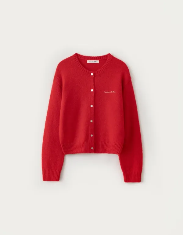 Manon Alpaca Cardigan - Red
