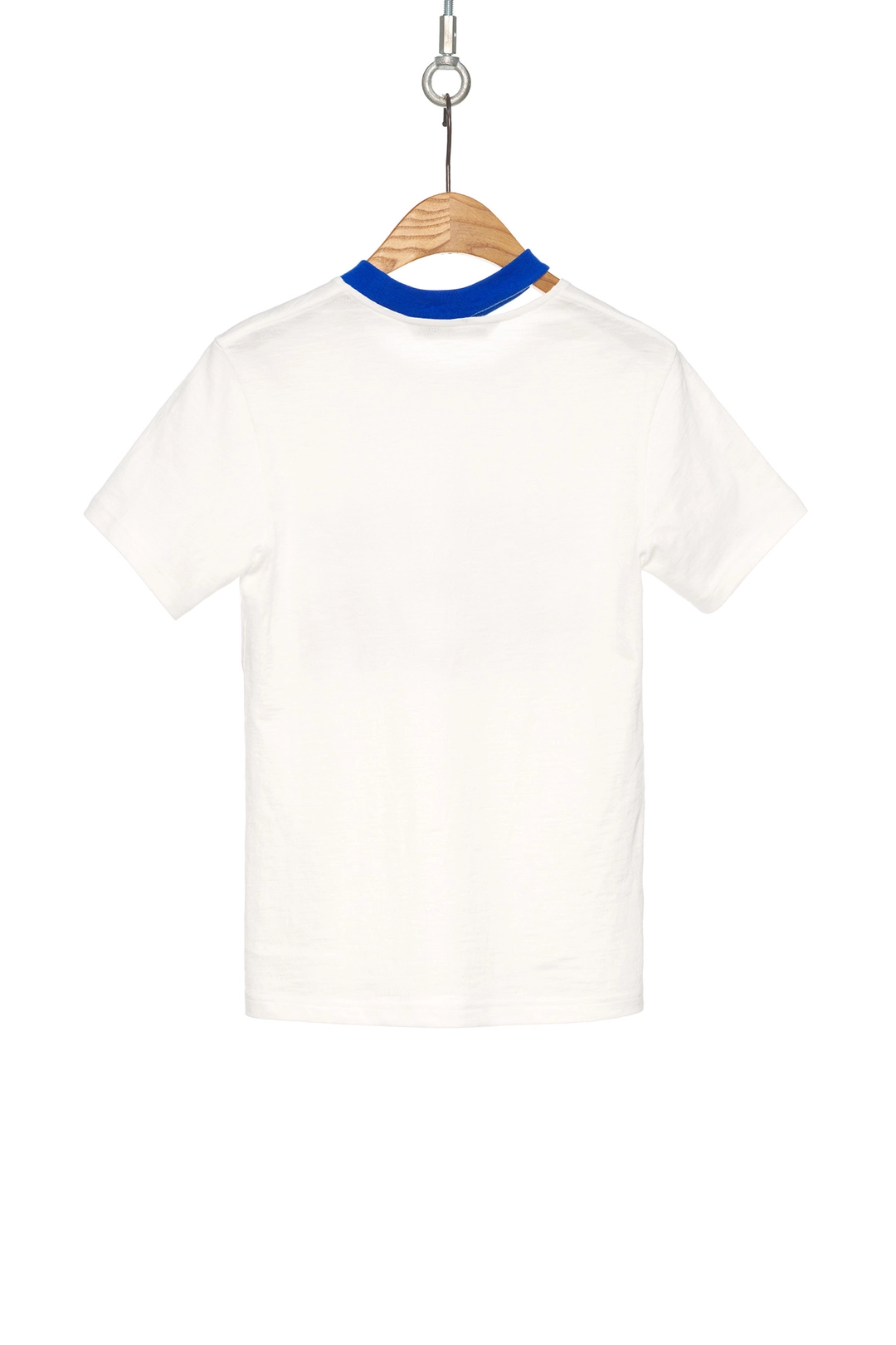 푸쉬버튼 SS25 BLUE SLITED NECK RIB T-SHIRT 상품 이미지 3