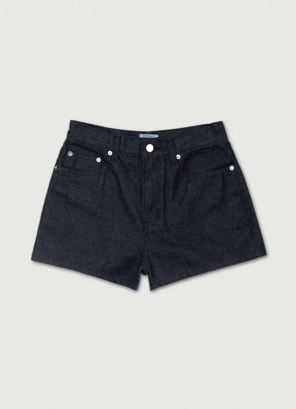 Low Denim Shorts