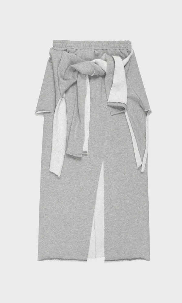 Shirts Tie Long Skirt_Melange
