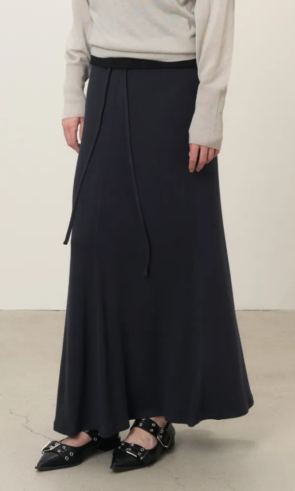 Soft Jersey Maxi Skirt_Navy