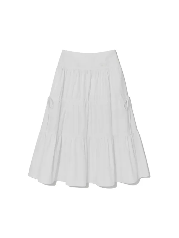 [6차] Shirring Full Skirt White
