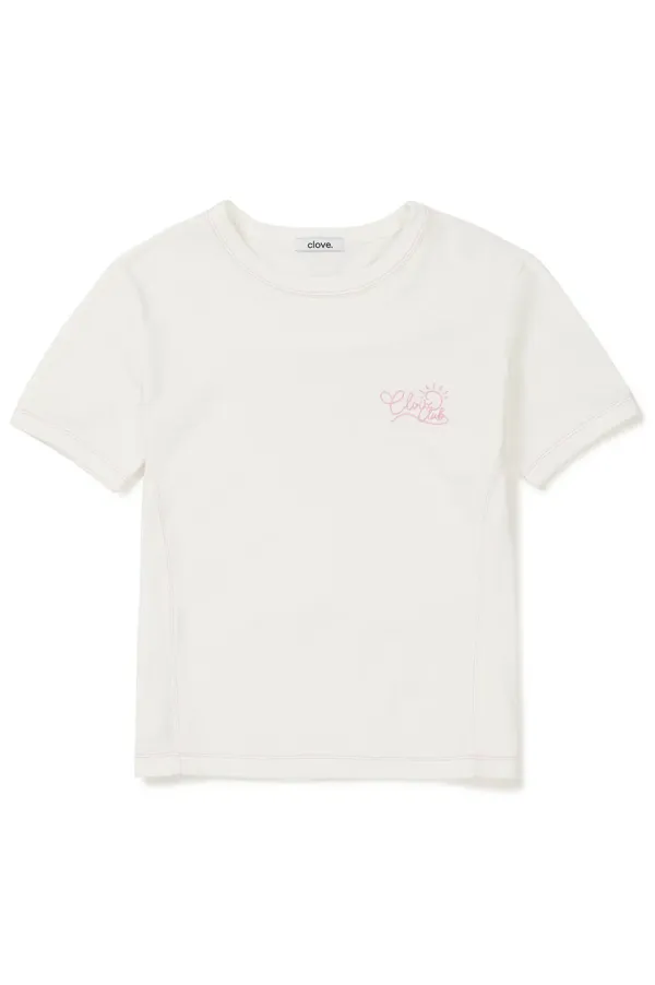 [24SS clove] Stitch Point T-Shirt (White)