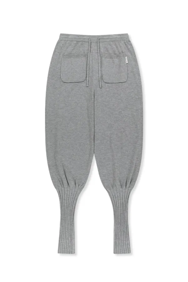 LEG WARMER KNIT JOGGER PANTS IN GREY