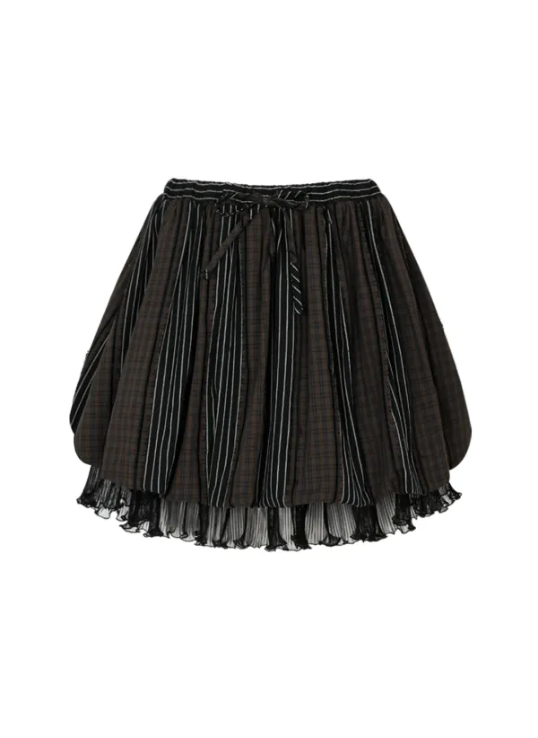 Baby Mushroom Mix Skirt (Black)