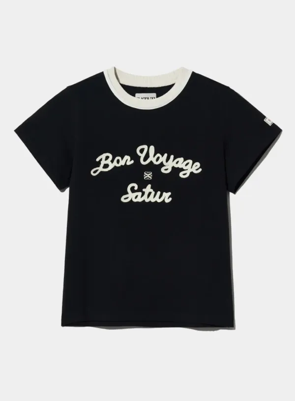(W) Satur Logo Voyage T-Shirt - Classic Black