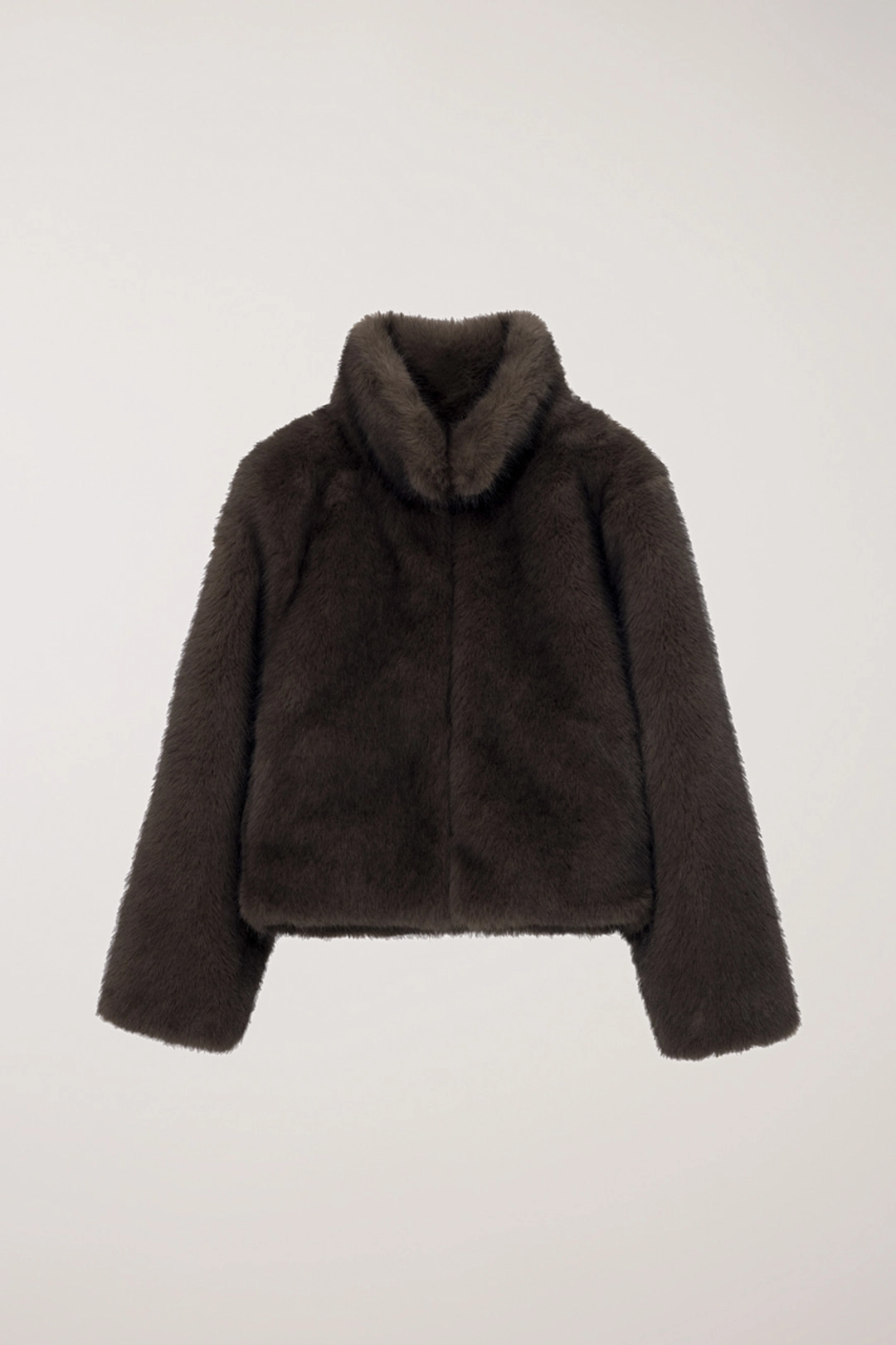 던스트 CROPPED FUR JACKET BROWN 상품 이미지 1