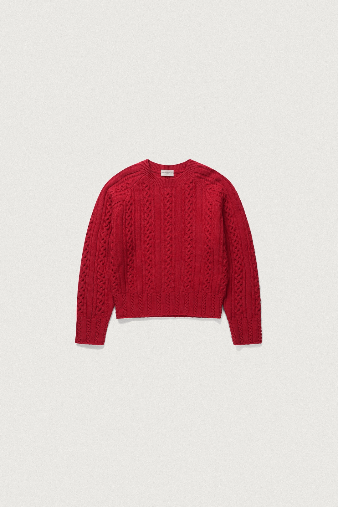 샤드라마 COA WOOL CABLE KNIT [RED] 상품 이미지 3