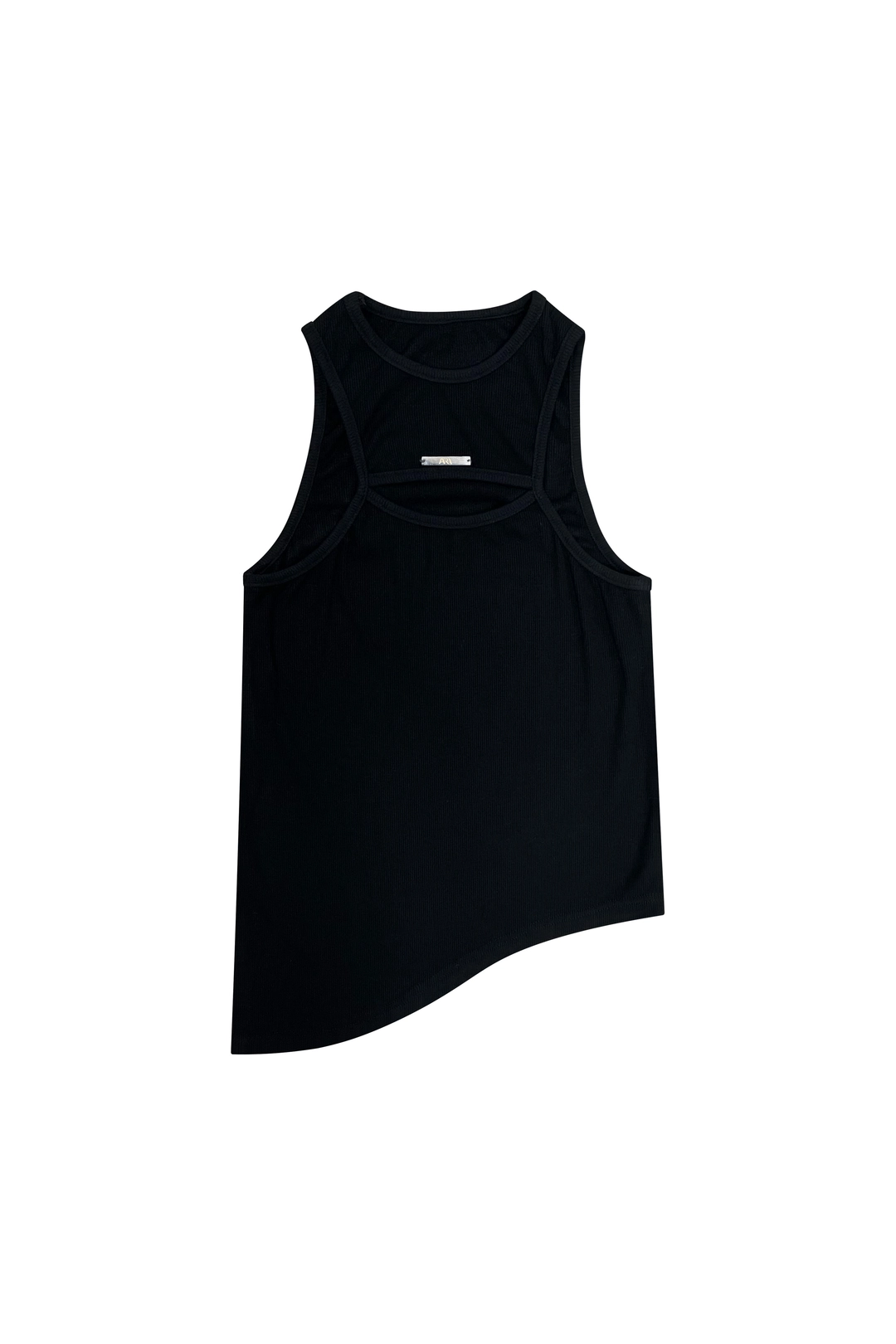 아리 VIVI UNBALANCED SLEEVELESS TOP / BLACK 상품 이미지 1