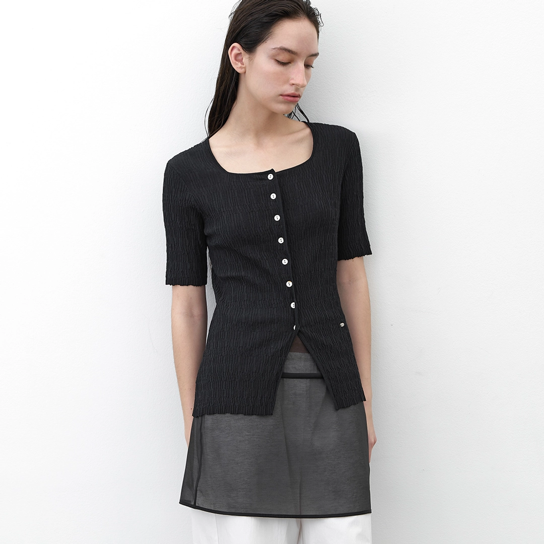 아뜰리에 나인 (CD-2207)CLARE CREASE CARDIGAN 상품 이미지 2