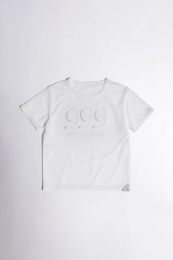 Sheer Ringer Crop Top White