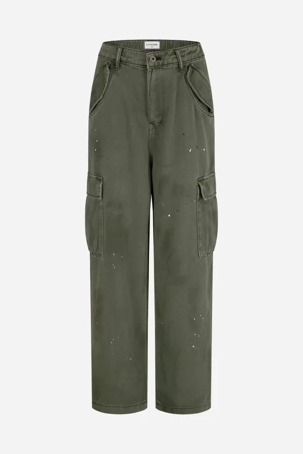 25FW color-dyed paint pants
