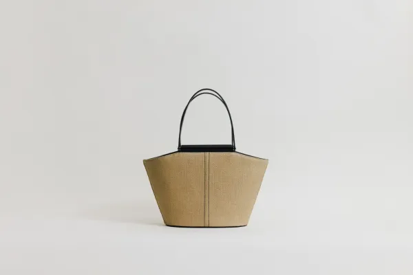 SAC ÉTIRÉ RATTAN SMALL IVORY