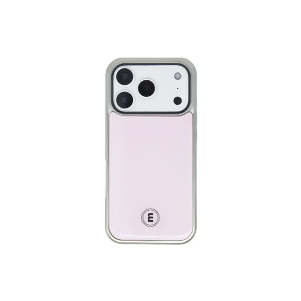 (7th) silver iphone case - shell pink
