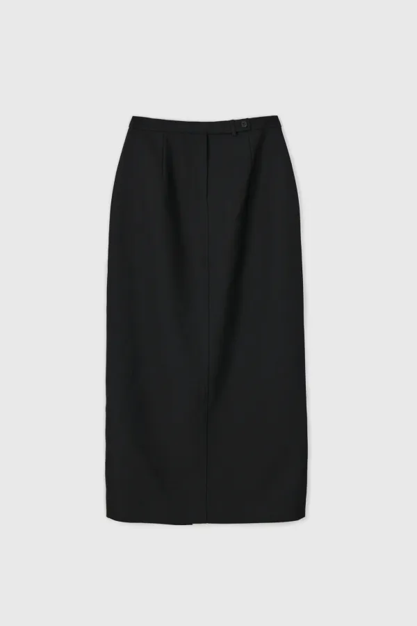 Classic H-Line Maxi Skirt (Black)