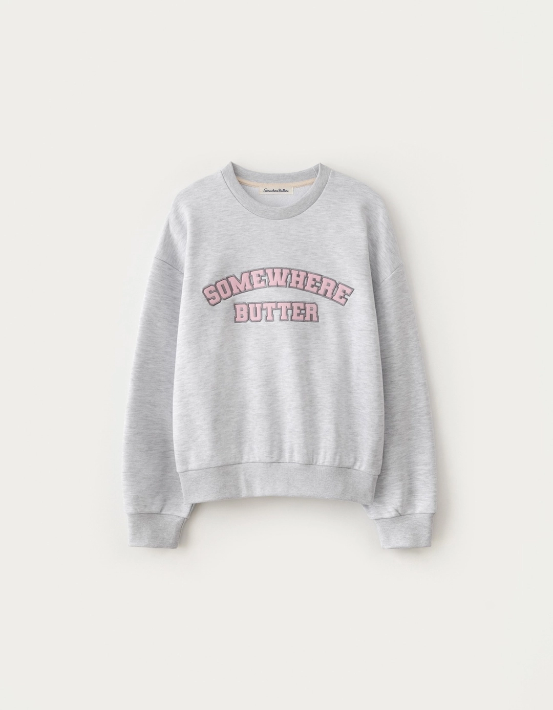 썸웨어버터 Square Logo Sweatshirt - White Melange 상품 이미지 2