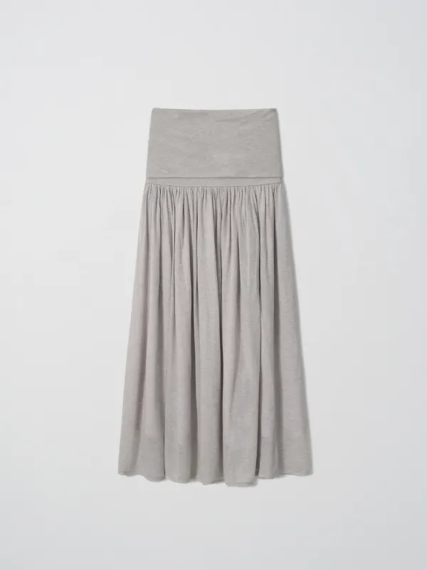RELAXED FOLD SKIRT [LIGHT GREY]
