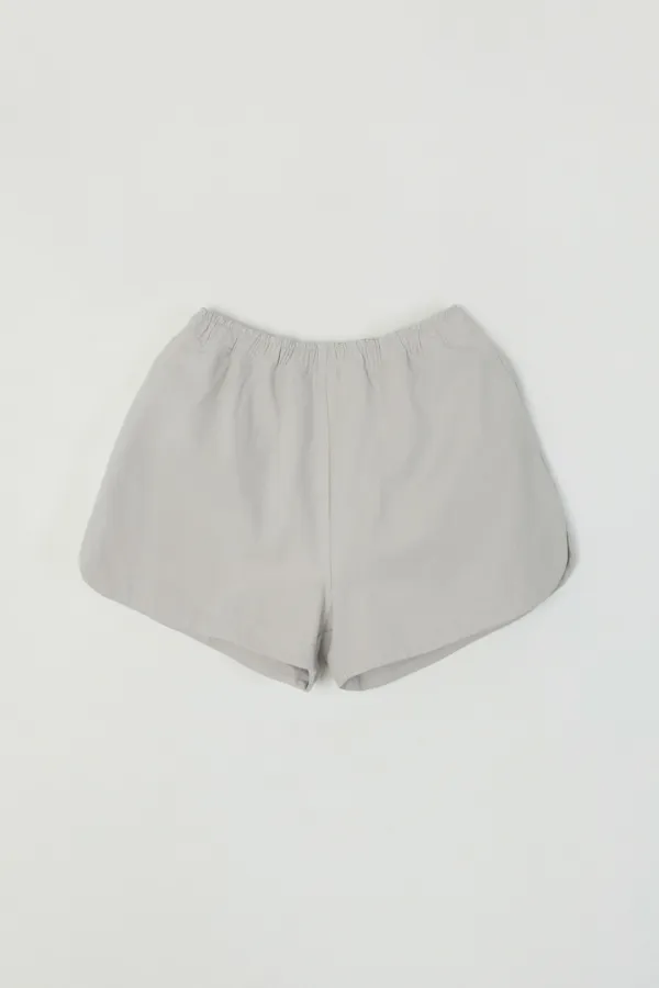 SHOEL COTTON HALF PANTS_LIGHT GRAY