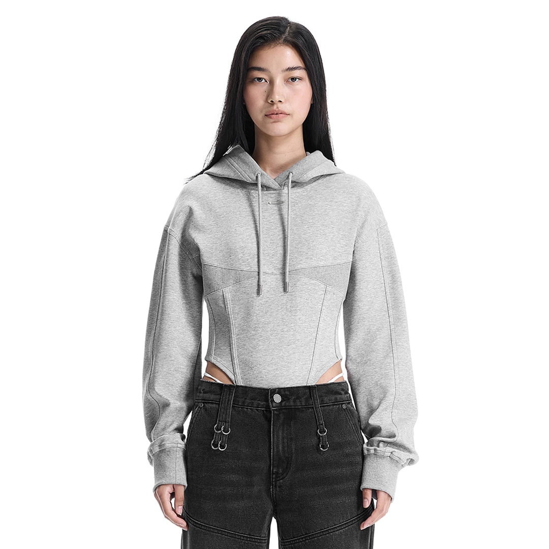 트리밍버드 Hooded Bodysuit [ Melange Gray ] 상품 이미지 1