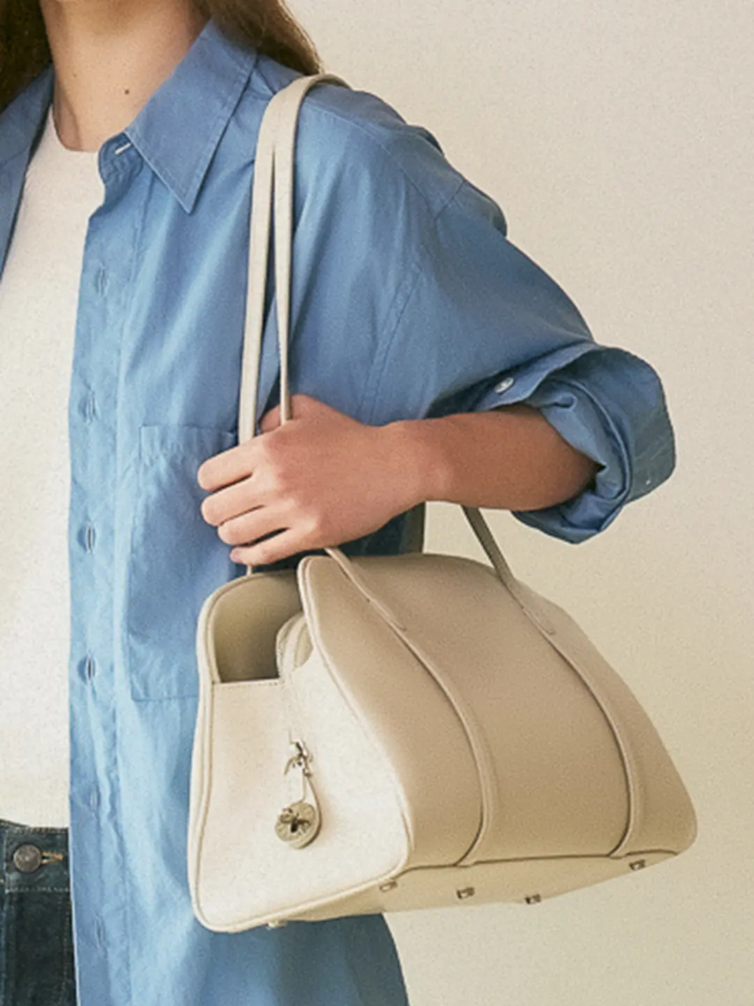 몽드몽드 Moment large shoulder bag Ivory 상품 이미지 2