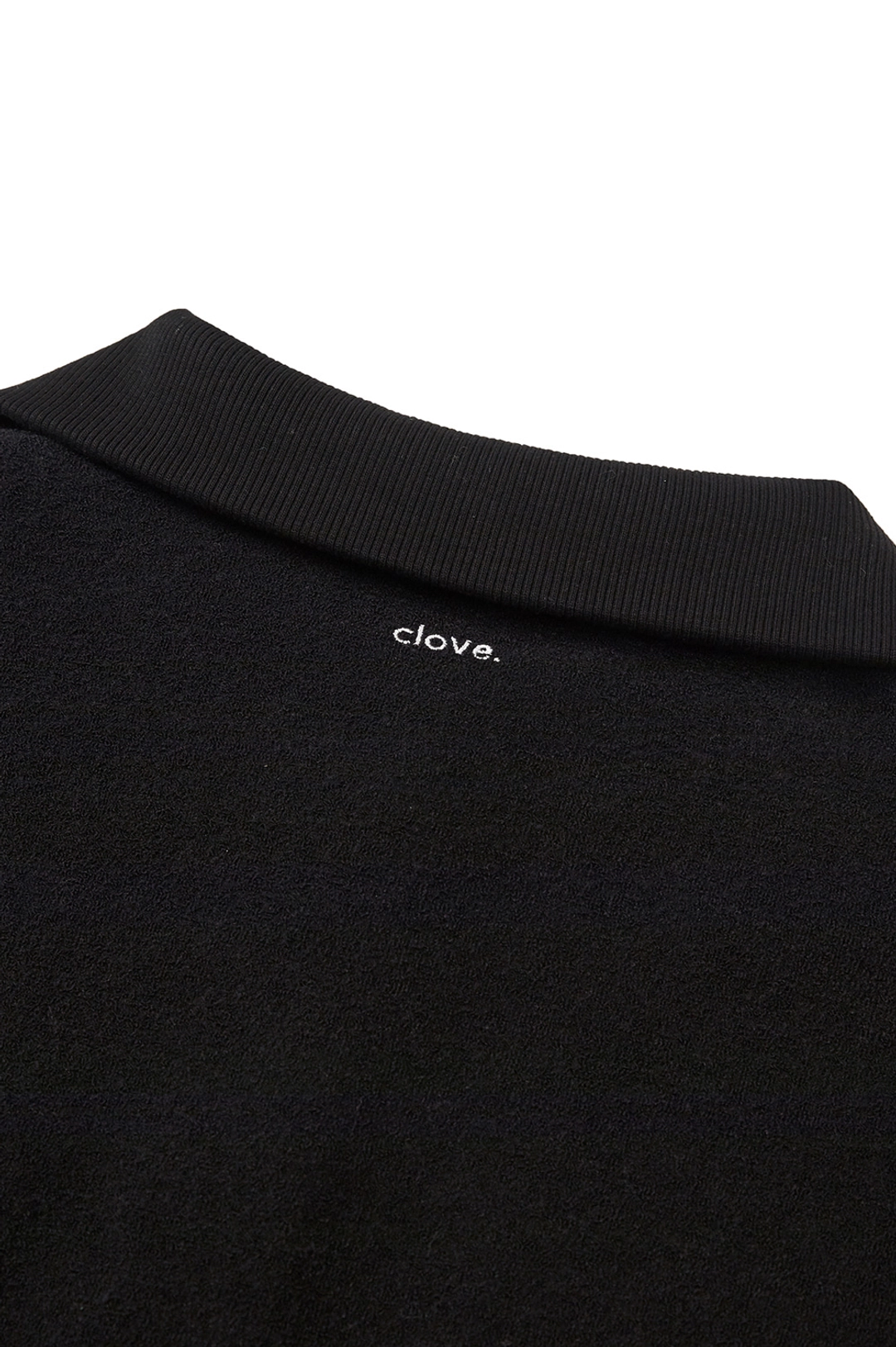 클로브 [25FW clove] Heritage Open Collar Sweatshirt (Black) 상품 이미지 3