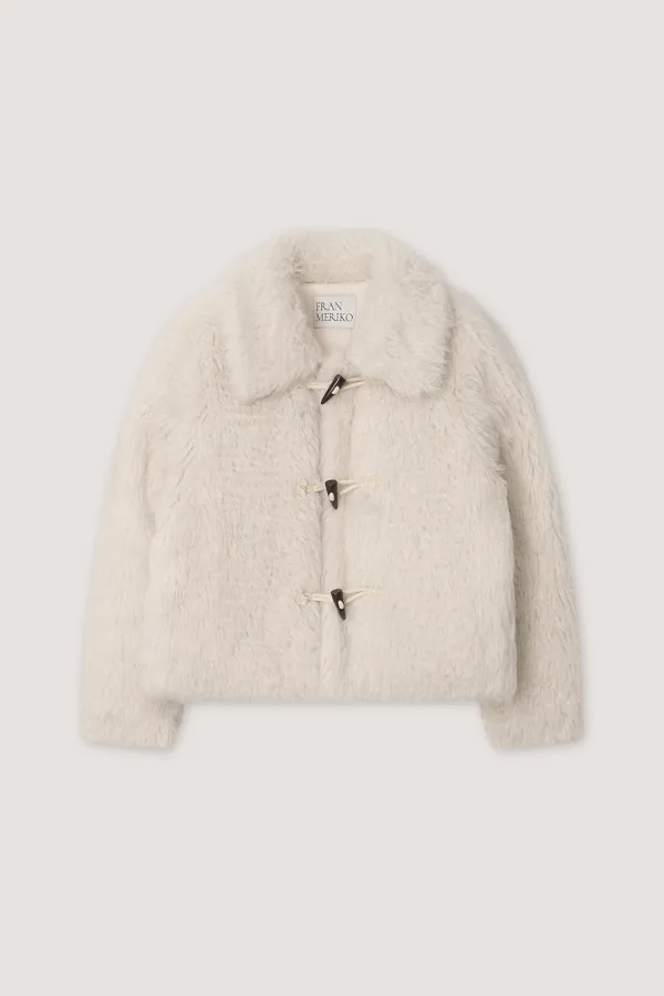 [4th] Bey Wool Fur Jacket - Ivory