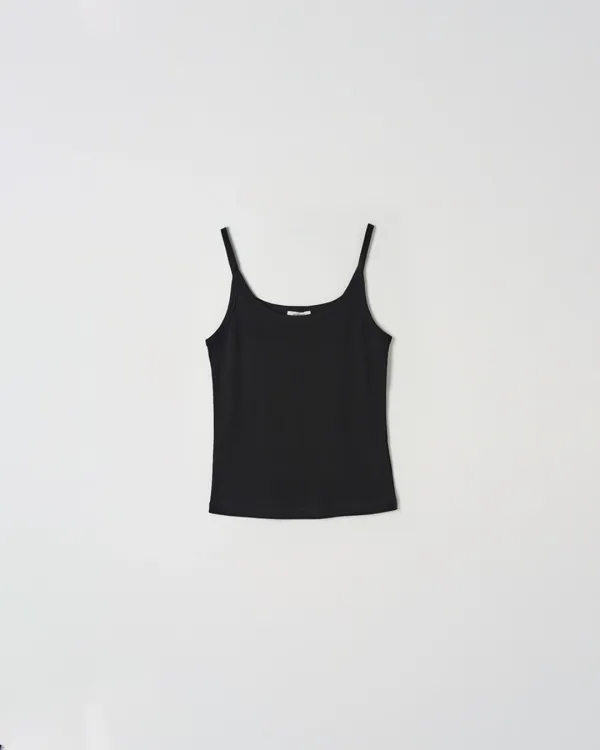 Scoop Neck Sleeveless [BLACK]