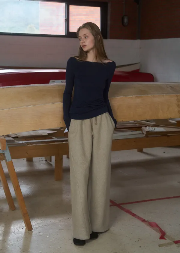Winter wide dumble pants (beige)