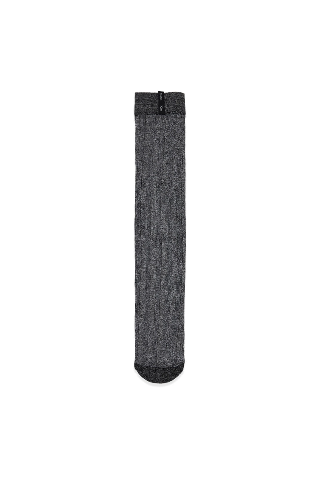 마뗑킴 METAL RIBBED STOCKING SOCKS IN CHARCOAL 상품 이미지 2