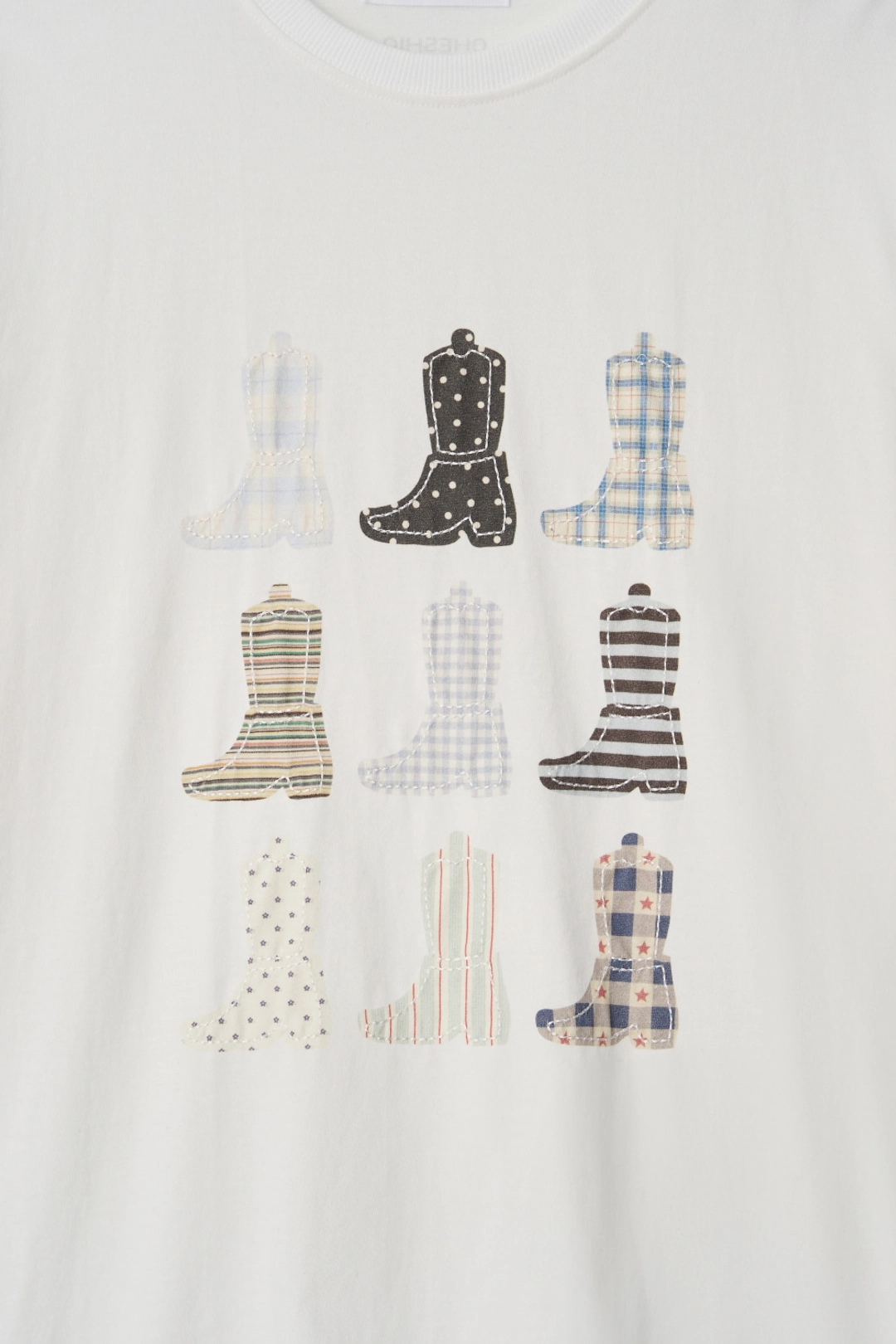 오헤시오 PONY BOOTS OVERFIT T-SHIRT, WHITE 상품 이미지 3