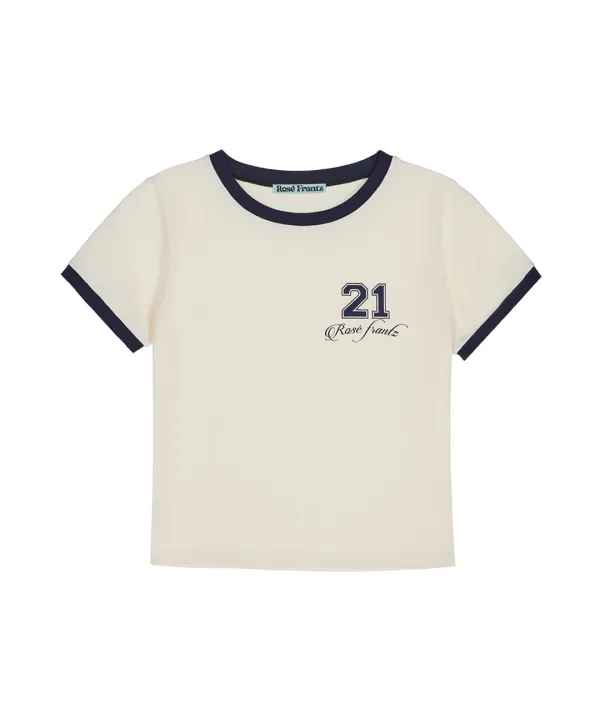 No.21 Ringer T-shirt [Cream]