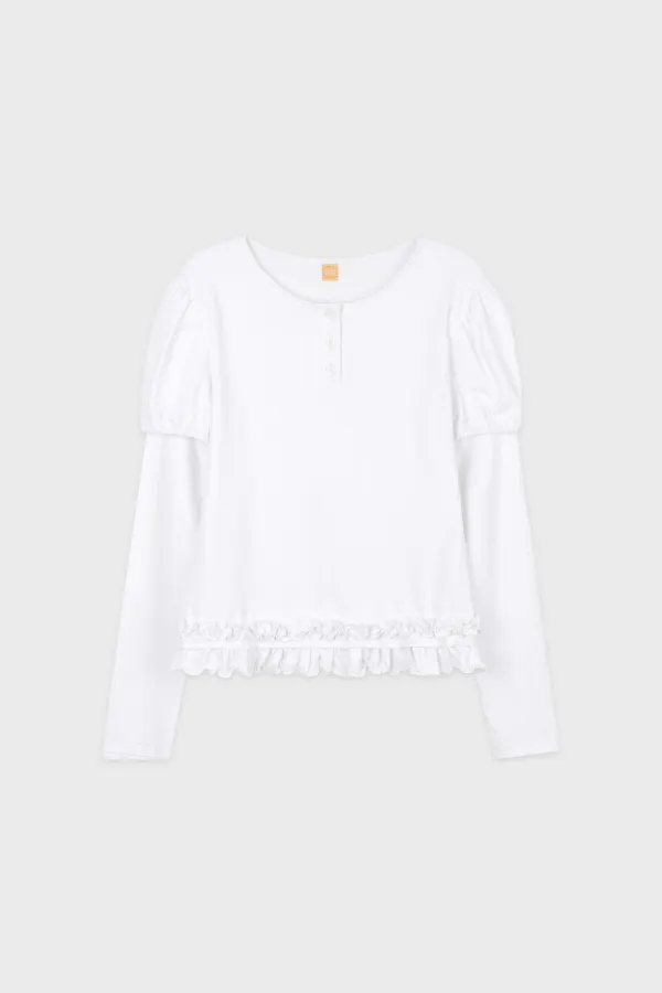 Balloon Puff Layered Sleeve (Ivory)