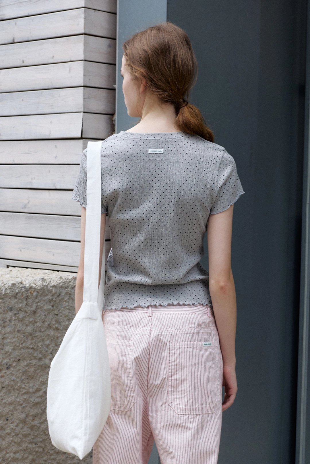 브렌다 브렌든 dot dot tee - grey 상품 이미지 2