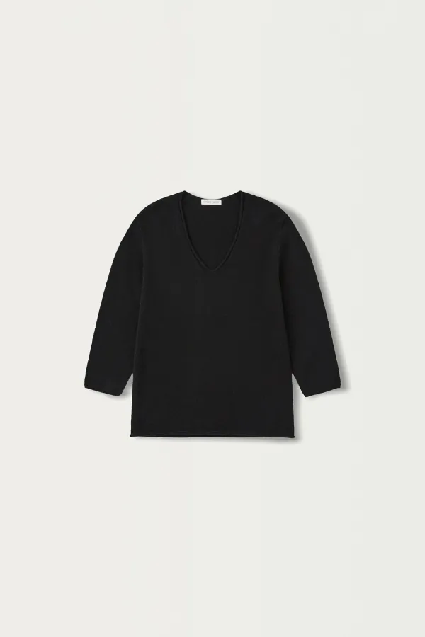 3RD / Kate v-neck pullover (Black)