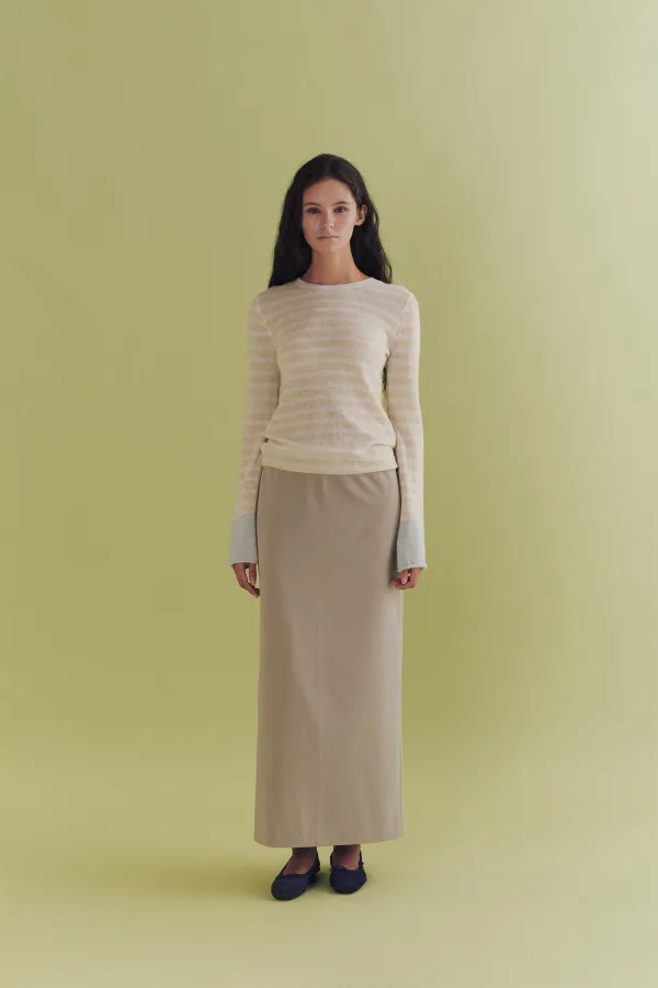 Loco stripe wool knit (yellow)