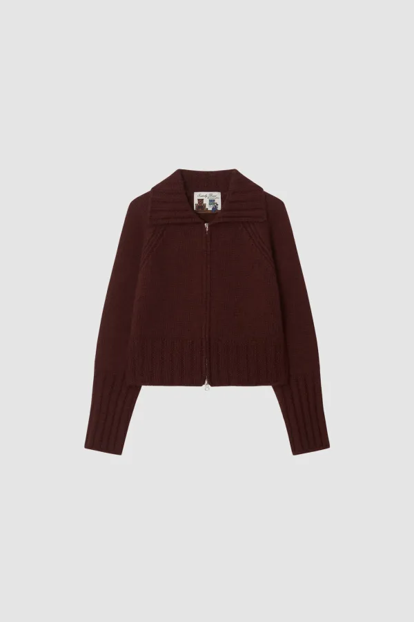 Wales Brick Knit Zip-Up
