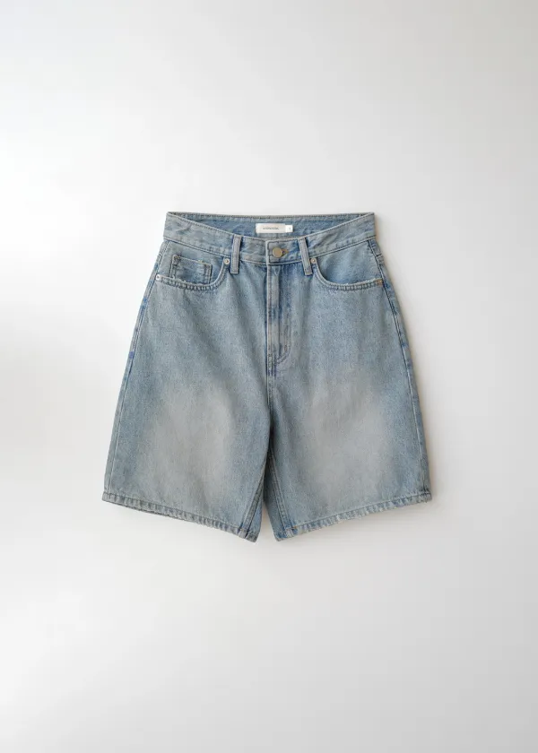 Forest washing short pants (blue)